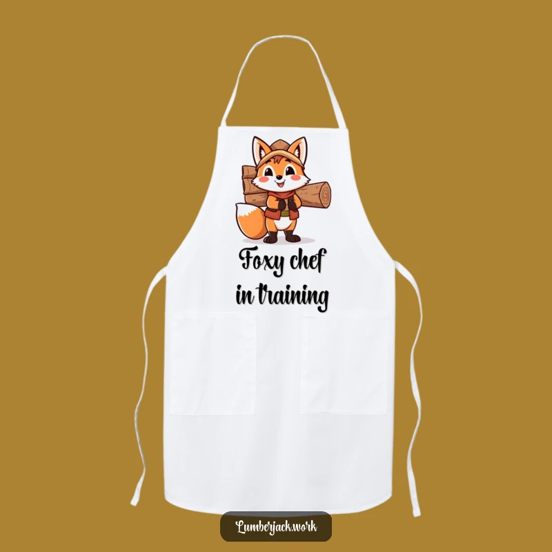 Funny Fox Lumberjack Apron: Cook Up Fun, Perfect Kitchen Funny Gift