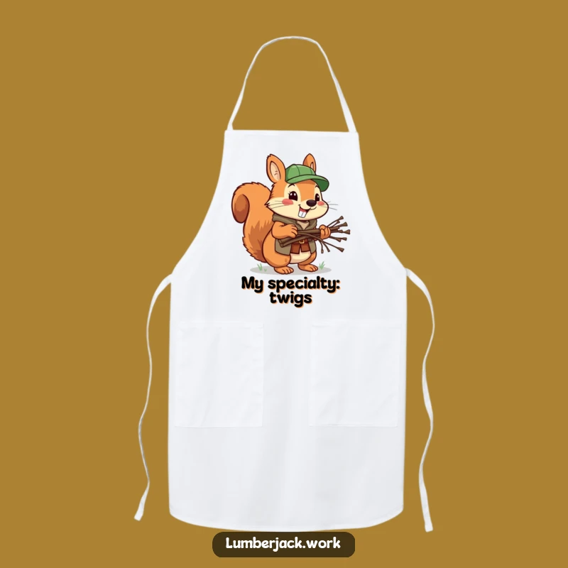 Funny Squirrel Lumberjack Apron: Cook With Cheer, Perfect Kitchen Funny Gift