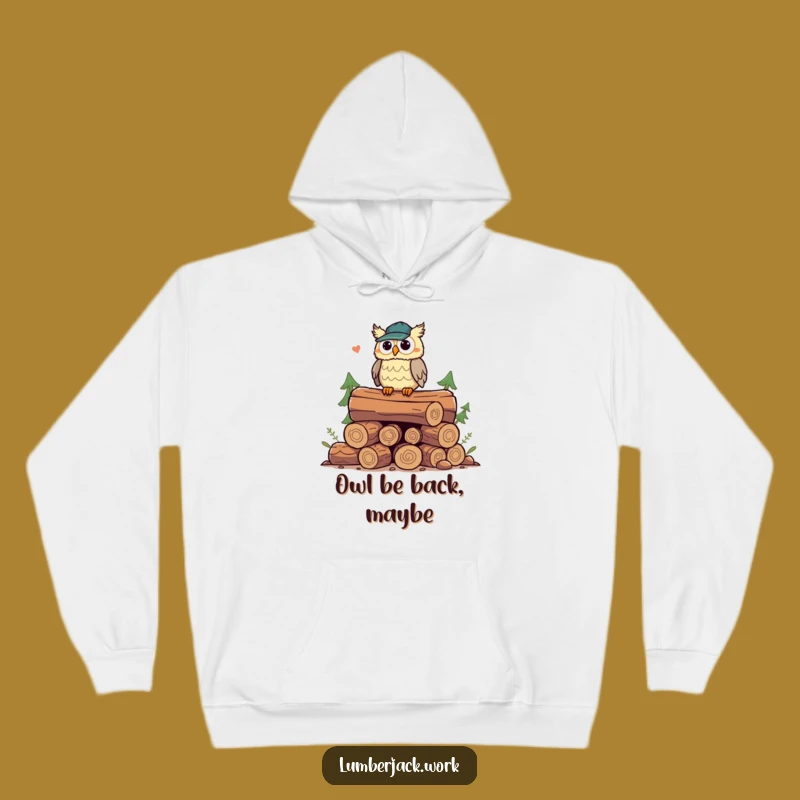 Funny Owl Lumberjack Hoodie: Cozy Wisdom, Perfect Warm Funny Gift
