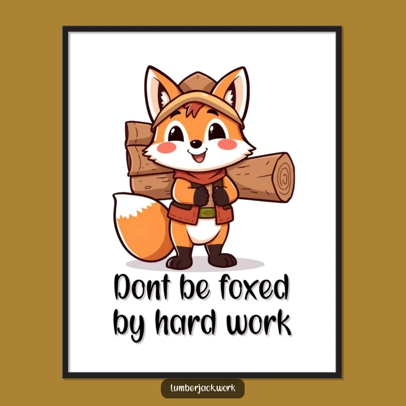 Free Printable Fox Lumberjack Wall Art: Funny Downloadable Art for Home Decor!