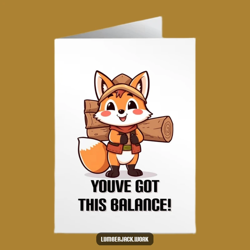 Free Printable Fox Lumberjack Congrats Card: Hilarious Downloadable Success Gift!