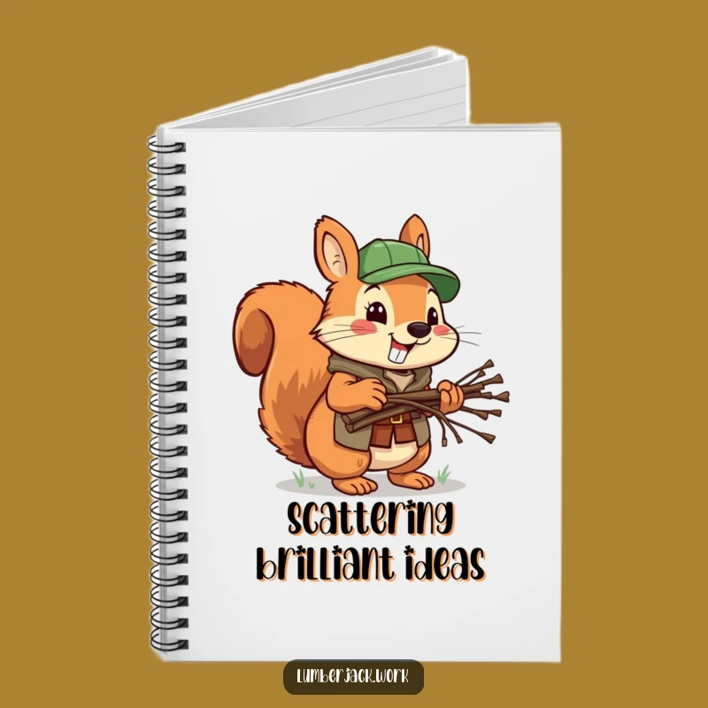 Funny Squirrel Lumberjack Notebook: Jot Down Ideas, Great Creative Funny Gift