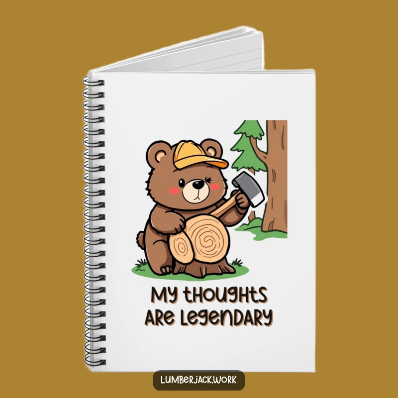 Funny Bear Lumberjack Notebook: Jot Down Funny Ideas, Perfect Gift For Writers