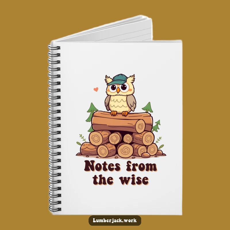 Funny Owl Lumberjack Notebook: Wise Words, Great Creative Funny Gift