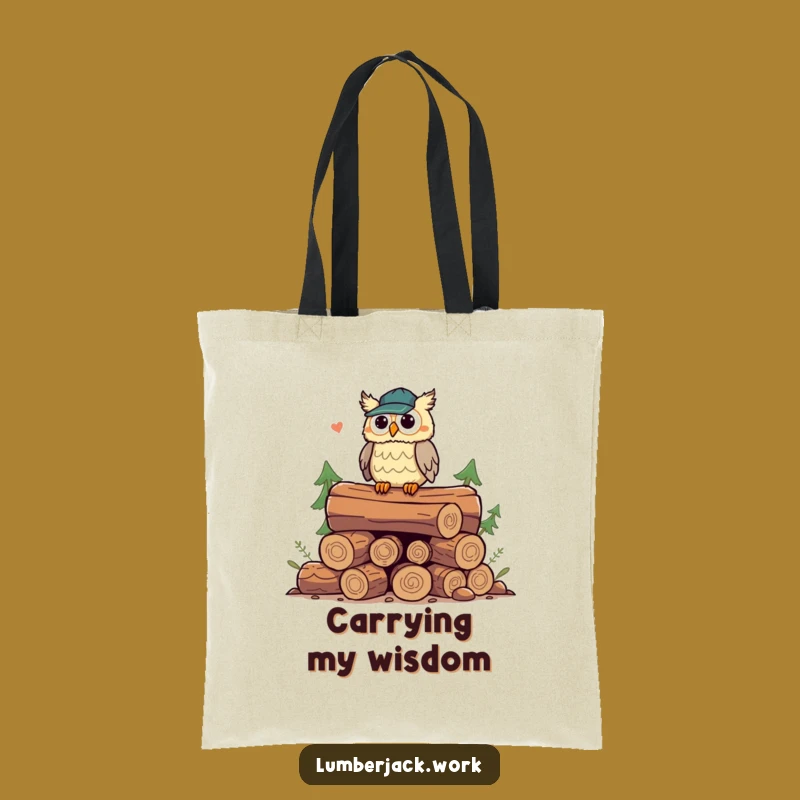 Funny Owl Lumberjack Tote Bag: Carry Your Laughs, Perfect Practical Funny Gift